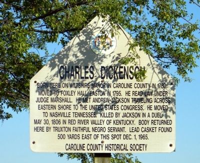 Charles Dickenson Marker image. Click for full size.