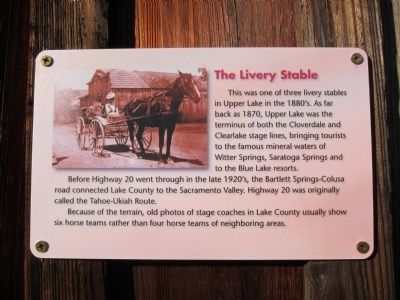 The Livery Stable Marker image. Click for full size.