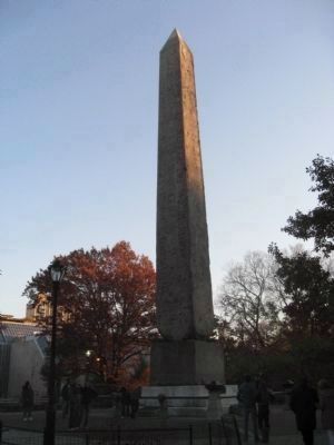 Cleopatra's Needle Obelisk looking west. image. Click for full size.