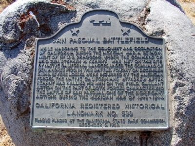 San Pasqual Battlefield Park Marker image. Click for full size.