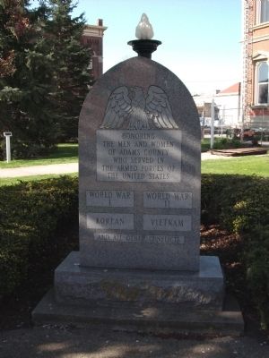 Full View - - Adams County Veterans Memorial Marker image, Touch for more information
