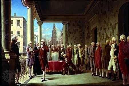 George Washingtons Inauguration, 1789 image. Click for full size.