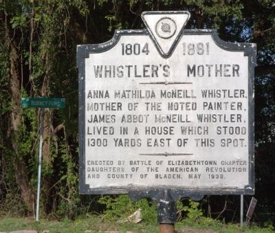 Whistlers Mother Marker image. Click for full size.