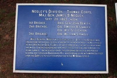 Negley's Division. Marker image, Touch for more information