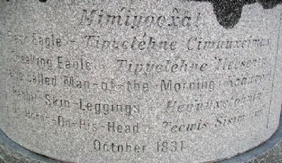 <i>Nimipuu</i> (Nez Perce) Names on Marker image, Touch for more information