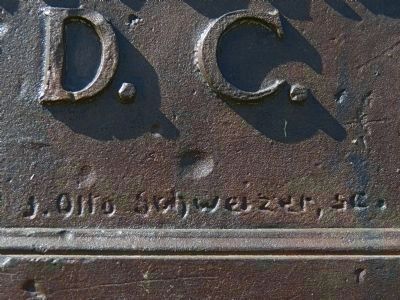 J. Otto Schweizer, sc. (Signature on Plaque) image. Click for full size.