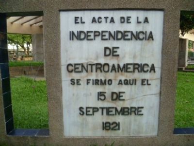 Central American Act of Independence Marker image. Click for full size.