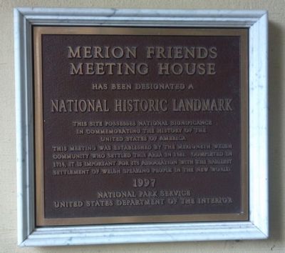 Merion Friends Meeting House Historical Marker