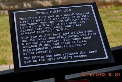 75mm Field Gun Marker image. Click for full size.
