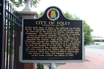 City of Foley Marker (side 2) image, Touch for more information