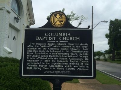 Columbia Baptist Church Marker image, Touch for more information