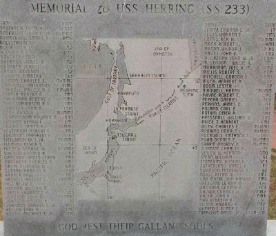 Close-up of the Memorial to USS <i>Herring</i> (SS-233) Marker <i>Panel 1</i> image, Touch for more information