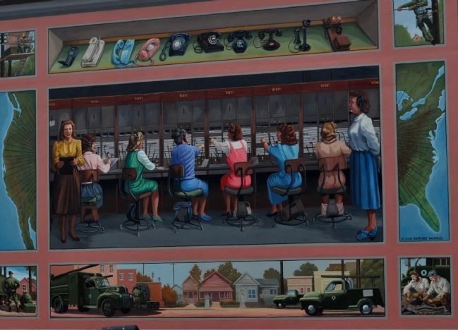 The Paducah Telephone Pioneers Switchboard Mural image. Click for full size.