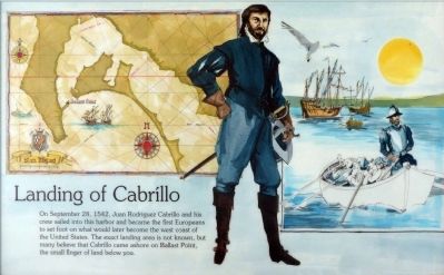 Landing of Cabrllo Marker image. Click for full size.