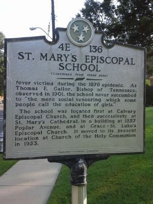 St. Mary's Episcopal School Marker image, Touch for more information