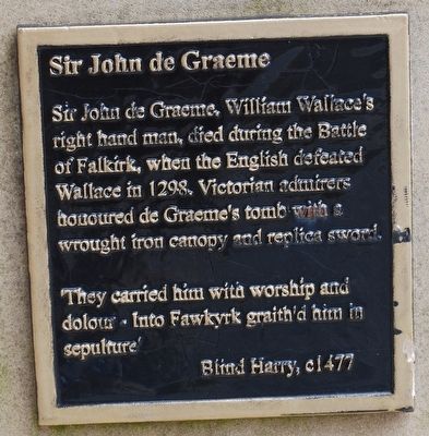 Sir John de Graeme, a War Memorial