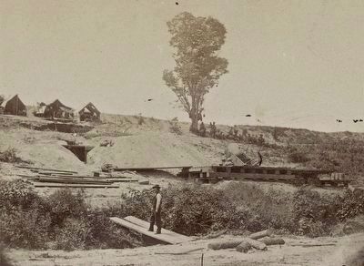 <i> Rear view of the 13-inch Mortar "Dictator" in the works of Petersburg, Va. September 1, 1864</i> image. Click for full size.