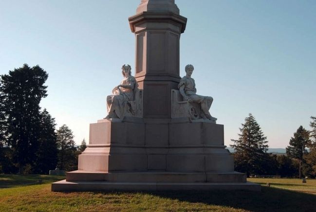 Soldiers National Monument<br>Statues of Plenty and Peace image. Click for full size.