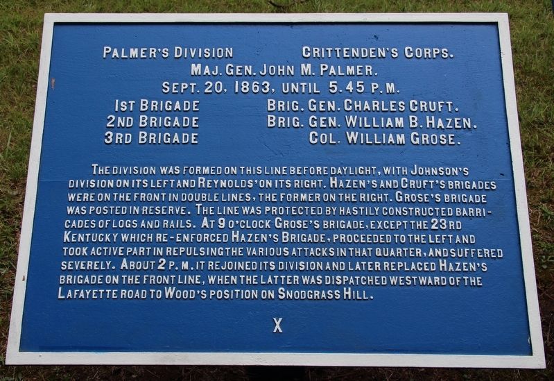 Palmer's Division Marker image, Touch for more information