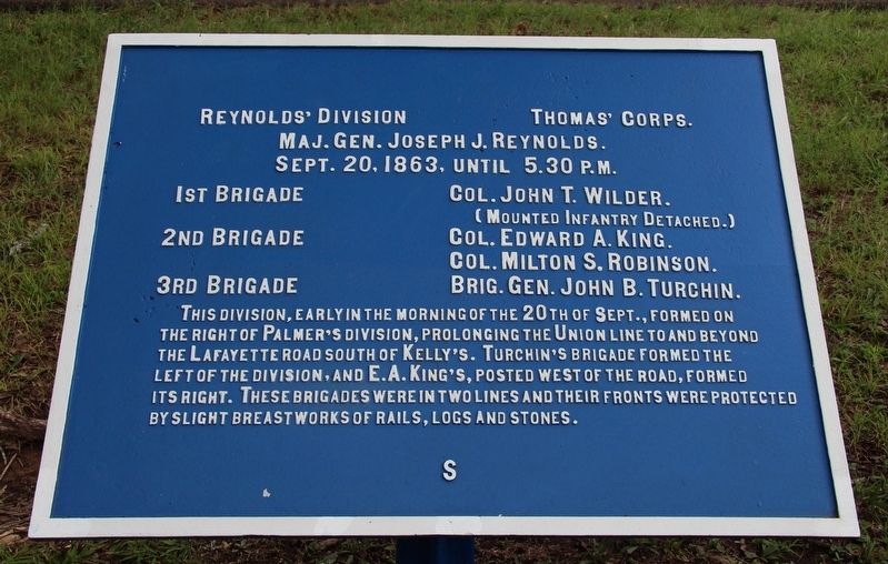 Reynold's Division Marker image, Touch for more information