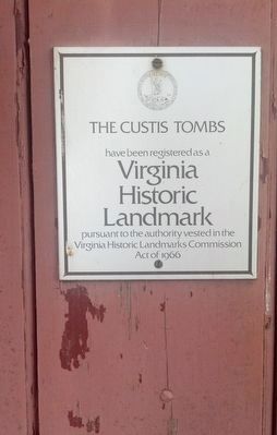 The Custis Tombs Marker image, Touch for more information