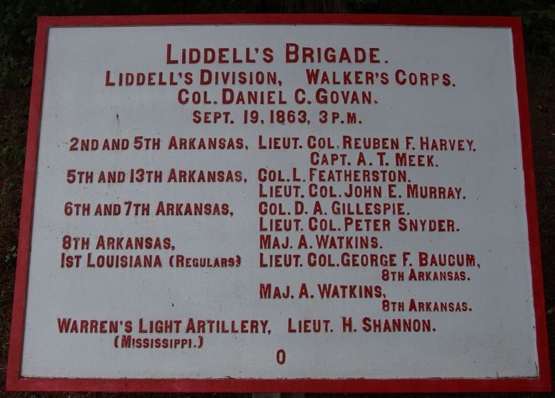 Liddell's Brigade Marker image, Touch for more information