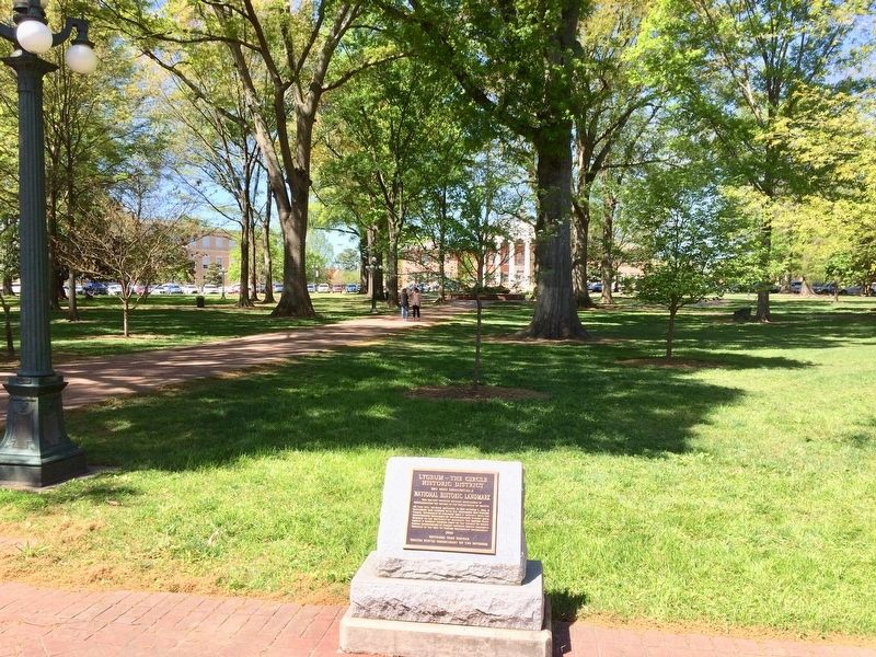 View of the University Circle and the Lyceum in far background. image, Touch for more information