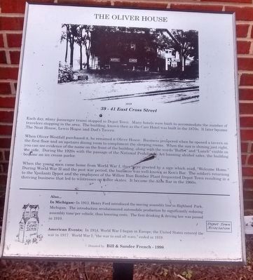 The Oliver House Historical Marker