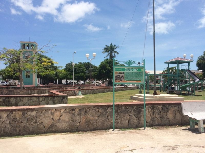 Corozal Town Central Park Marker image, Touch for more information