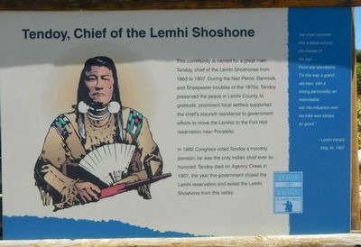 Tendoy, Chief of the Lemhi Shoshone Marker image. Click for full size.