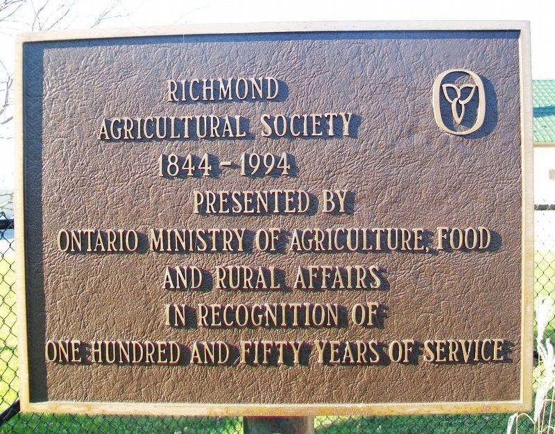 Richmond Agricultural Society Marker image, Touch for more information
