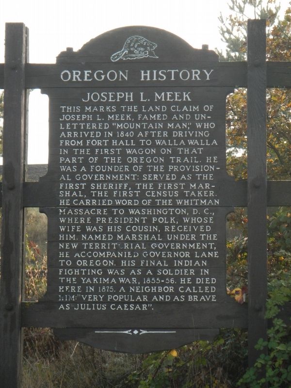 Joseph L. Meek Marker. Click for full size. Joseph L. Meek Marker image. Click for full size.