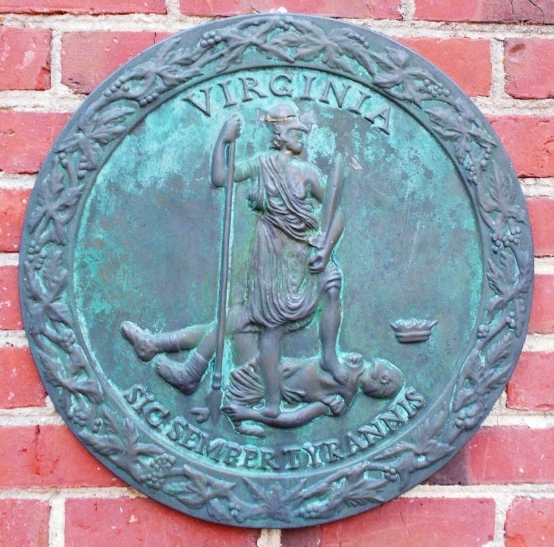 Detail of the Seal of Virginia. image, Touch for more information