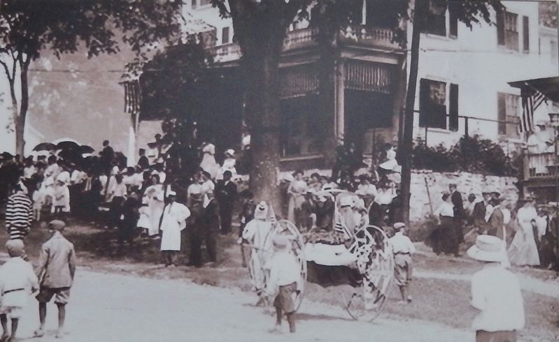 Marker detail: Fourth of July parade at the Sortwell House. image, Touch for more information