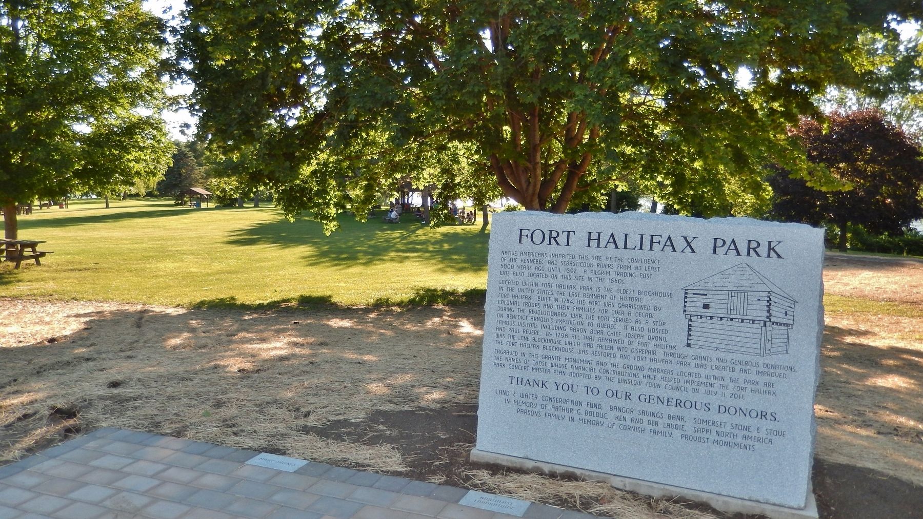 Fort Halifax Park Marker (<i>wide view</i>) image, Touch for more information