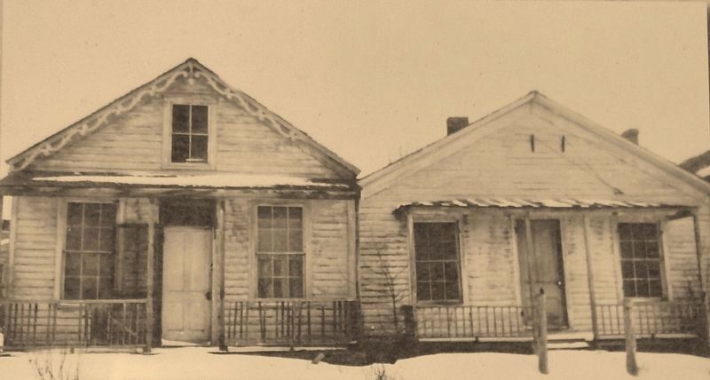 Marker detail: The Daems - Corbett homes before restoration, c. 1940s image, Touch for more information