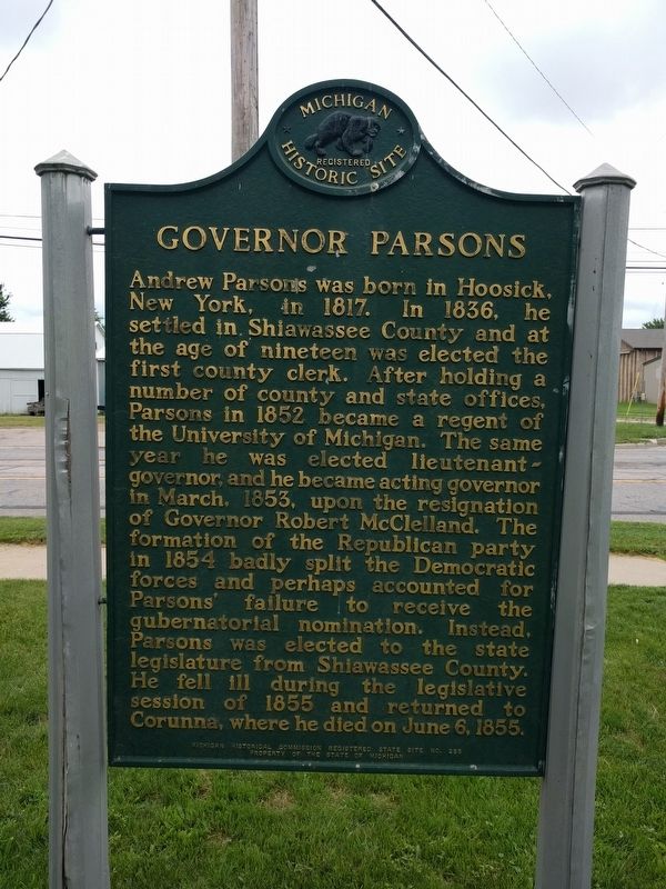 Governor Parsons Historical Marker