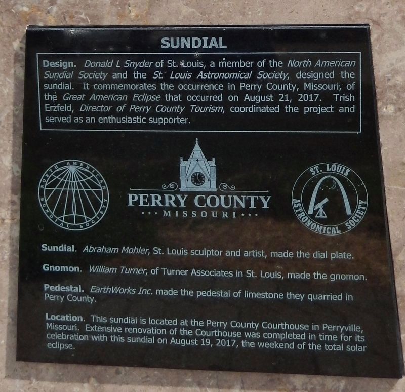 Great American Eclipse of 2017 Sundial (<i>"Sundial" panel</i>) image. Click for full size.
