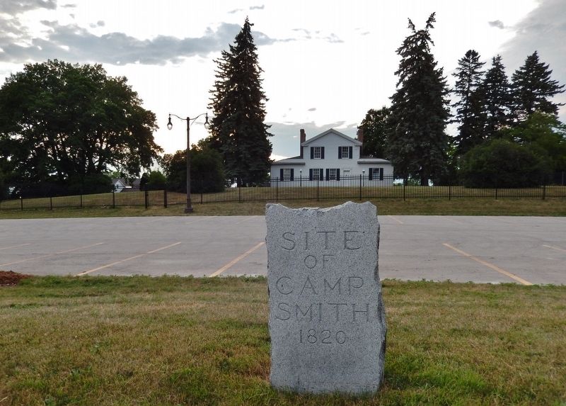 Site of Camp Smith 1820 Marker (<i>wide view; Heritage Hill State Historical Park in background</i>) image, Touch for more information