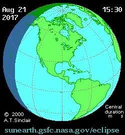 Animation of the solar eclipse of August 21, 2017 over north America image. Click for full size.