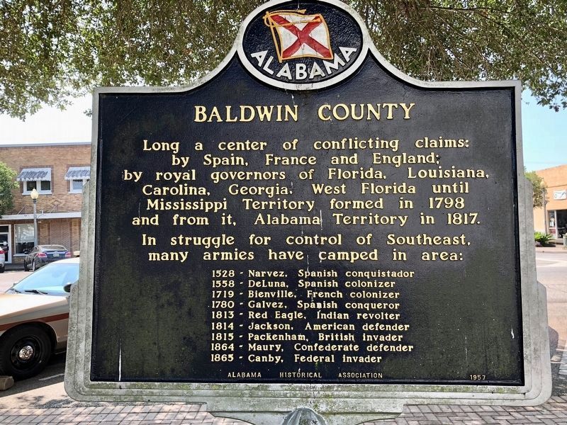 A County Older Than the State, Baldwin County Marker (reverse) image, Touch for more information