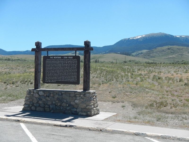 The Montana-Utah Road Marker image, Touch for more information