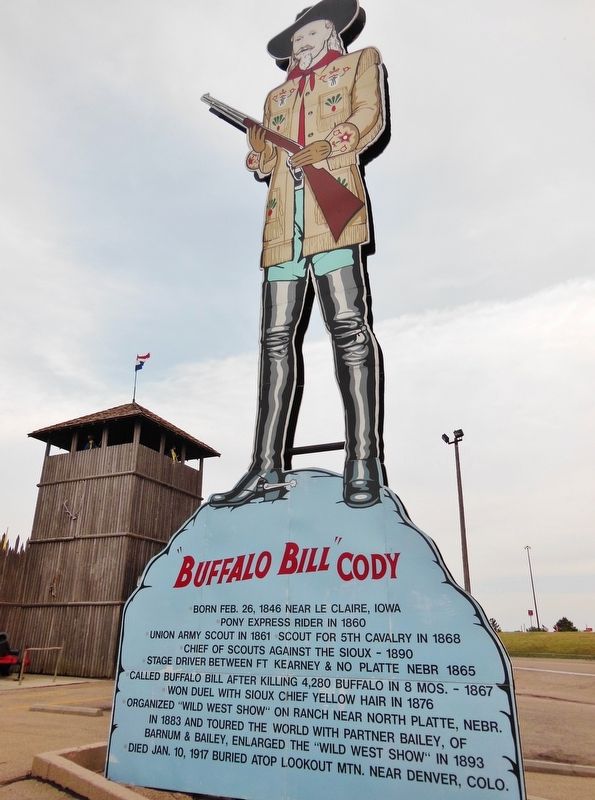 "Buffalo Bill" Cody Marker (<i>tall view</i>) image, Touch for more information