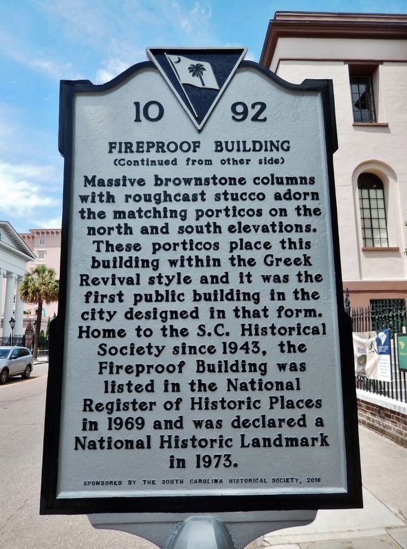 Fireproof Building Marker<br>(<i>side 2  faces south  Fireproof Building on right</i>) image, Touch for more information