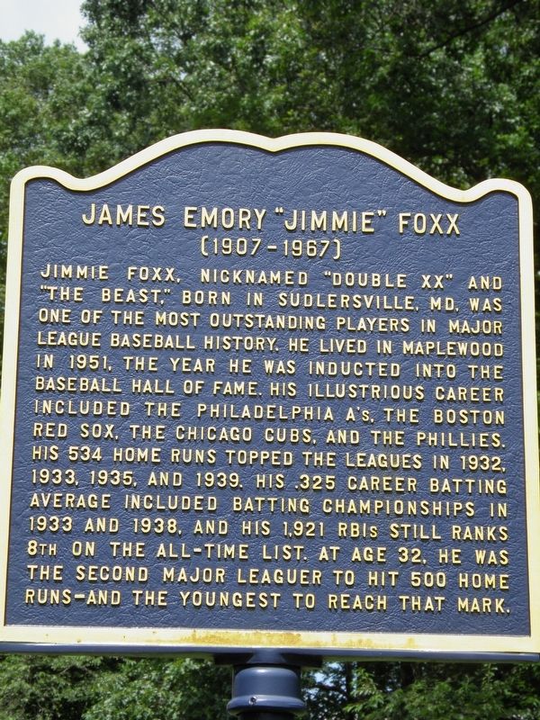 JIMMIE FOXX PHILADELPHIA ATHLETICS VINTAGE 2001 HALL OF FAME COOPERSTO -  Bucks County Baseball Co.