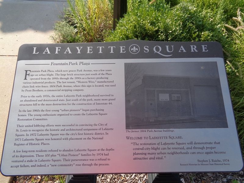 Tour de Lafayette :: Additional Plaque Properties