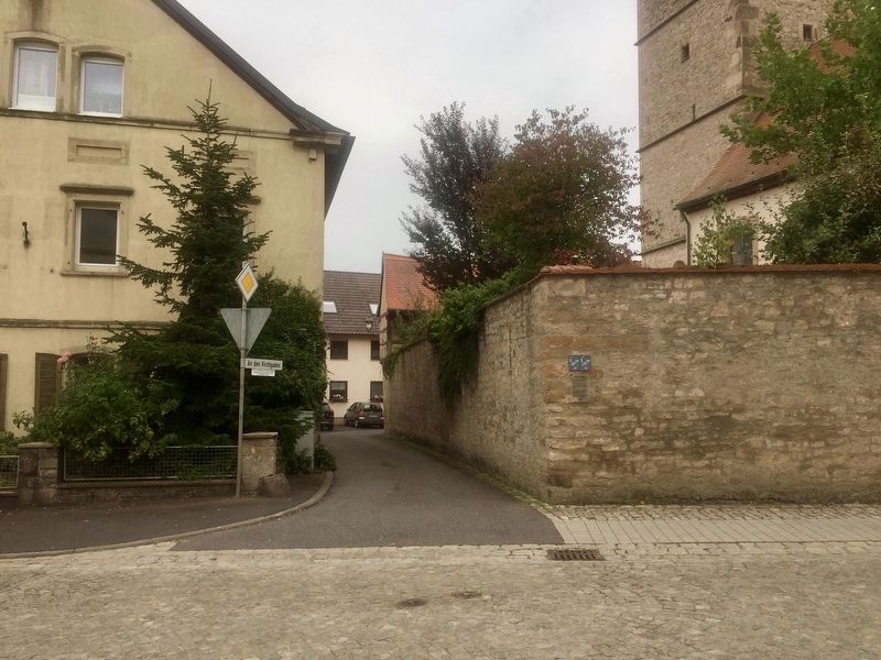 An den Kirchgaden / "At the Church Hall" Lane Marker - wide view image, Touch for more information