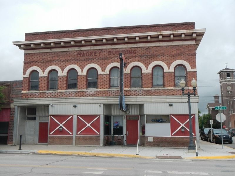 Mackey Building (Montana Tavern) and Marker. Click for full size. Mackey Building (Montana Tavern) and Marker image. Click for full size.