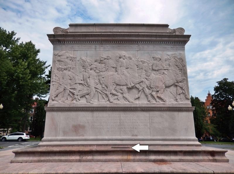 Albany Soldiers & Sailors Memorial<br>(<i>southwest side  marker visible at base of monument</i>) image, Touch for more information
