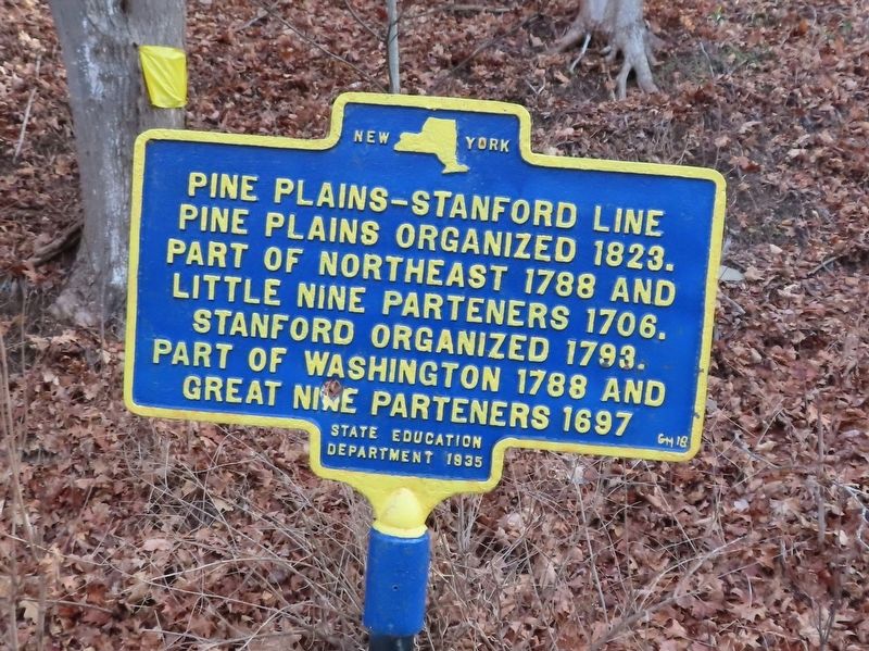 Pine PlainsStanford Line Historical Marker